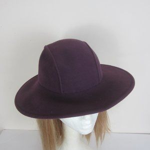 Vintage Geo W Bollman Excellor Purple Wool Brim Hat USA